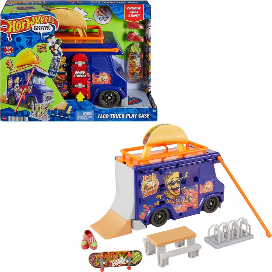 Набор Хот Вилс Скейт Тако Трак Hot Wheels Skate Taco Truck Play Case Mattel HMK00