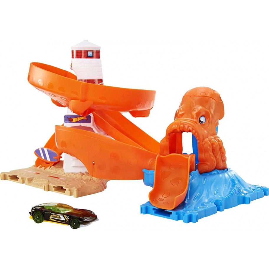 Трек Хот Вілс Сіті Атака Восьминога Hot Wheels City Octopus Invasion Attack Mattel HDR31