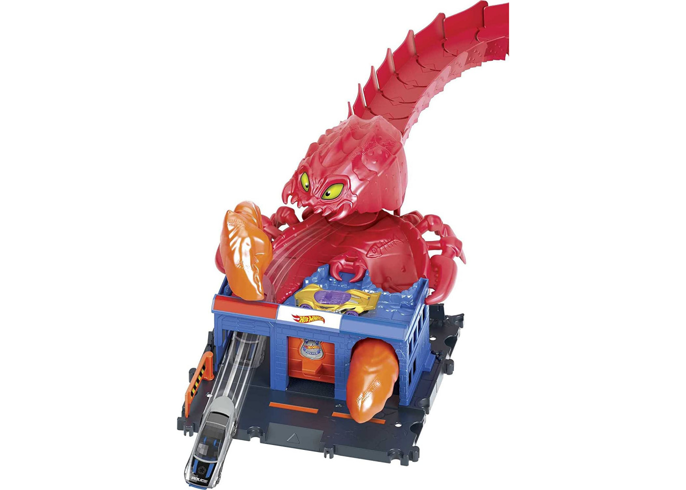 Трек Хот Вилс Атака Скорпиона на Полицейский Участок Hot Wheels City Scorpion Flex Attack Mattel HDR32