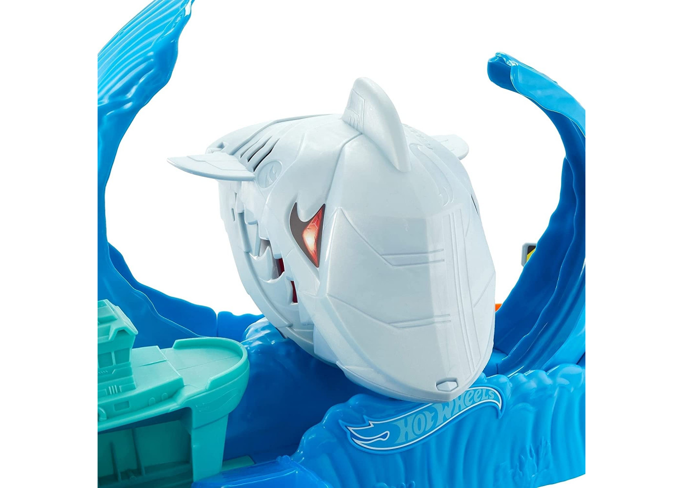Трек Хот Вилс Измени Цвет Голодная Акула-Робот Hot Wheels City Color Changing Robot Shark Mattel GJL12