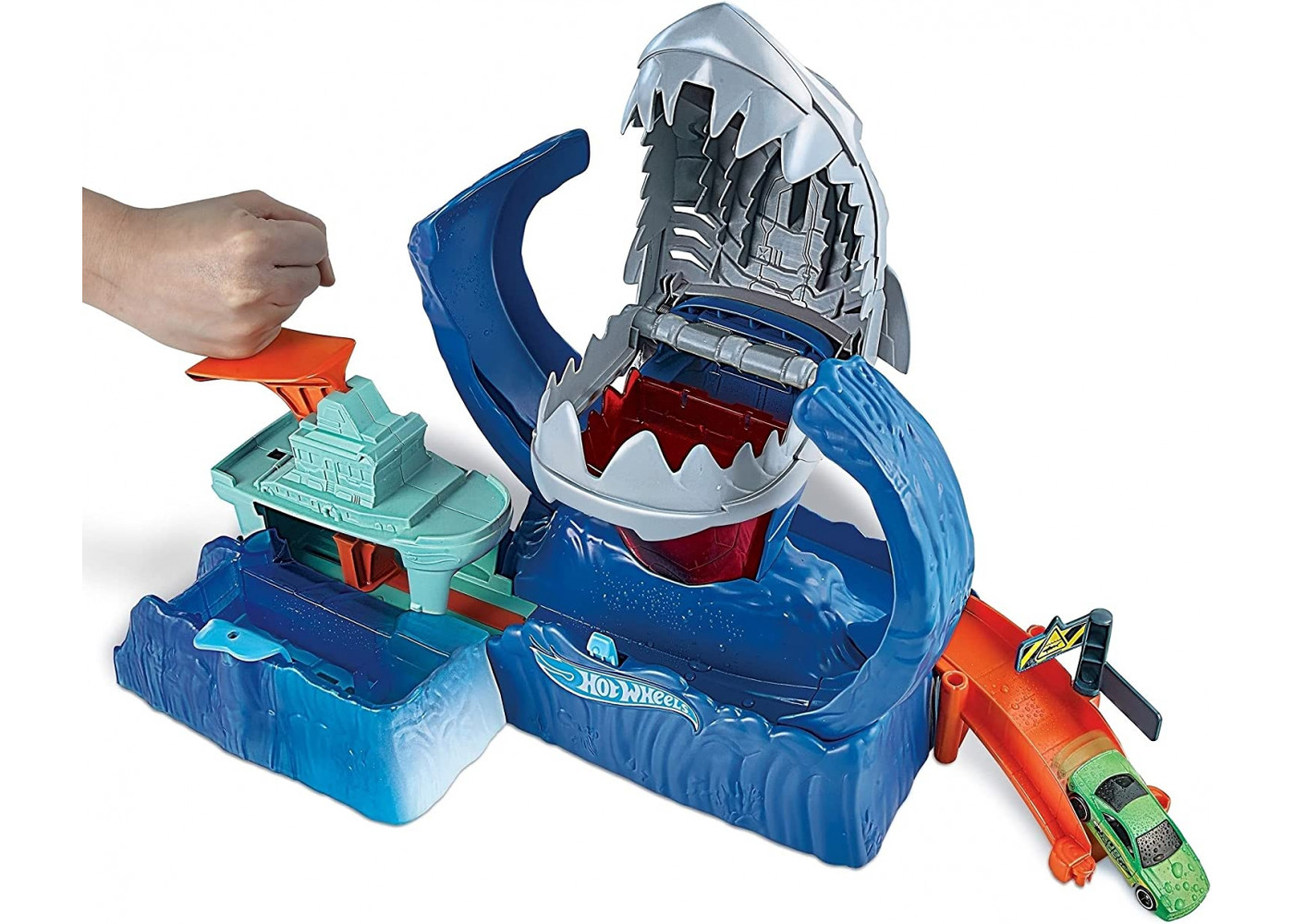 Трек Хот Вилс Измени Цвет Голодная Акула-Робот Hot Wheels City Color Changing Robot Shark Mattel GJL12