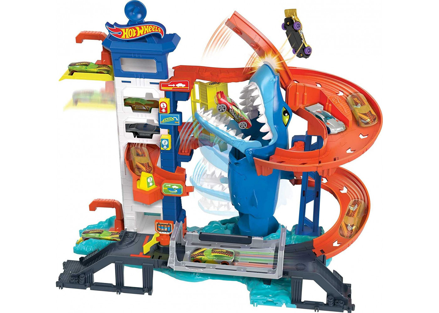 Трек Хот Вилс Сити Побег от Акулы Hot Wheels City Shark Escape Mattel HMF86