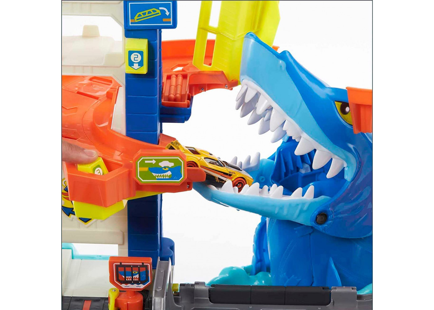 Трек Хот Вилс Сити Побег от Акулы Hot Wheels City Shark Escape Mattel HMF86