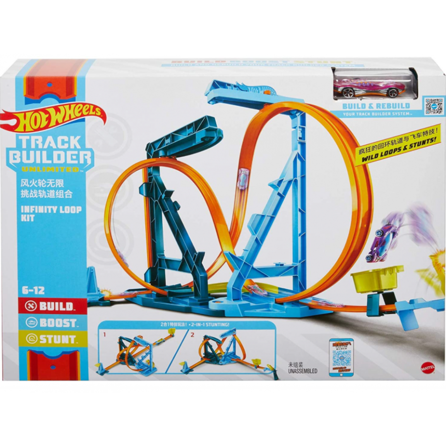 Трек Хот Вилс Петля Бесконечности Hot Wheels Builder Unlimited Infinity Loop Kit Mattel GVG10