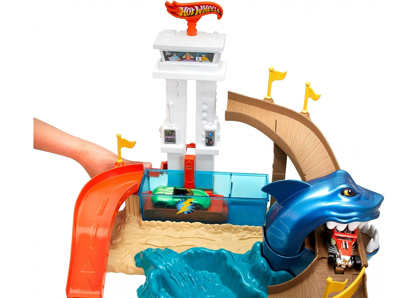 Трек Хот Вилс Измени Цвет охота на Акулу Hot Wheels Color Shifters Sharkport Showdown Mattel BGK04