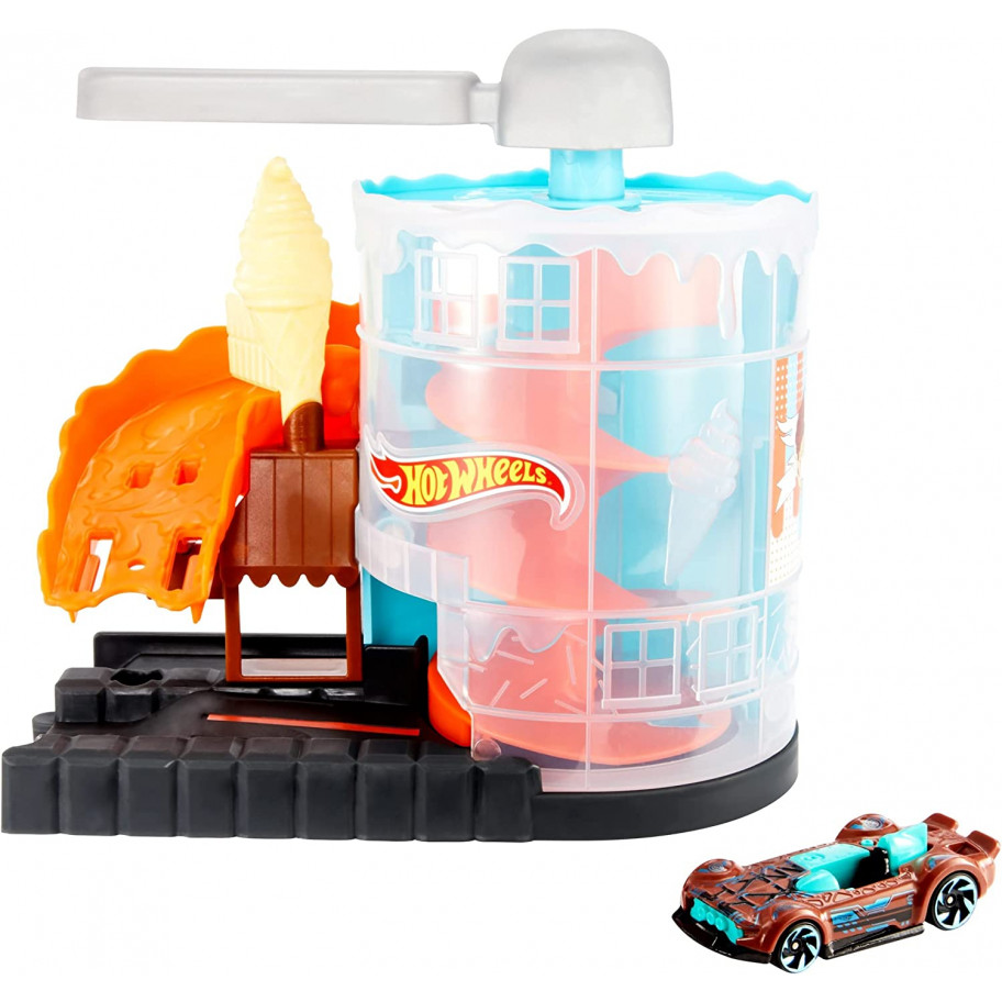 Трек Хот Вілс Сіті Центр Морозива Hot Wheels City Downtown Ice Cream Meltdown Mattel GJK74