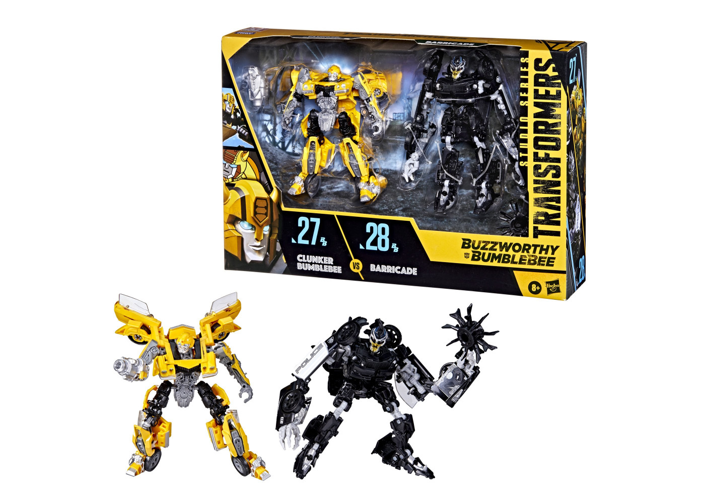 Трансформер Бамблби Шевроле и Баррикад Полицейская Машина Transformers Studio Series 27BB Clunker Bumblebee vs. 28BB Barricade Hasbro F1993