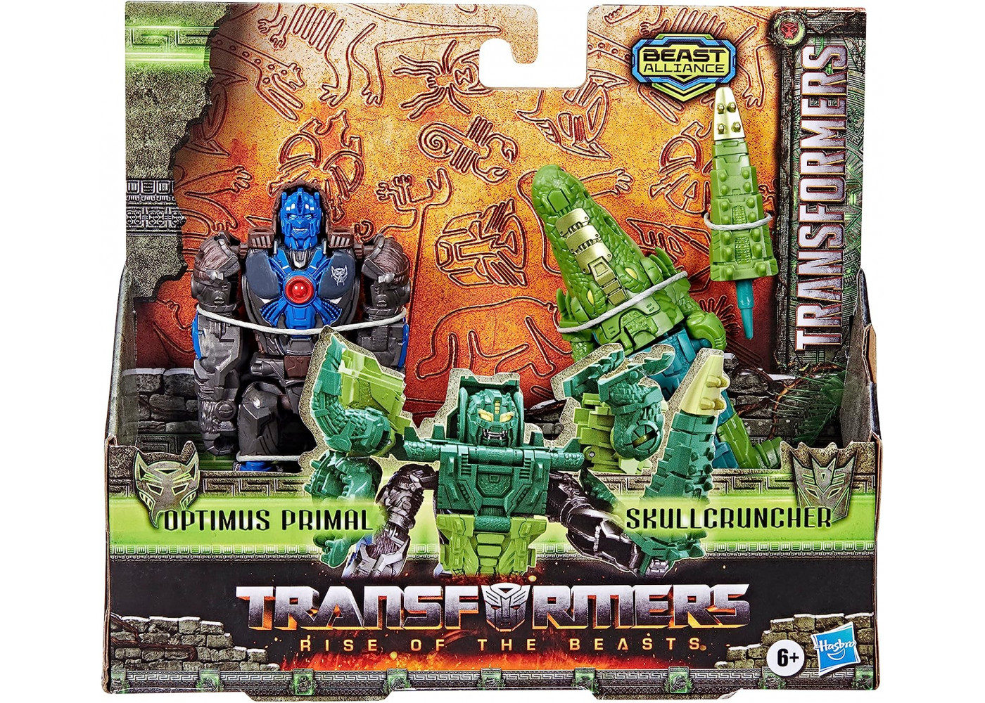 Трансформер Оптимус Праймал и Скаллкранчер Восхождение Звероботов Transformers Optimus Primal & Skullcruncher Hasbro F4619