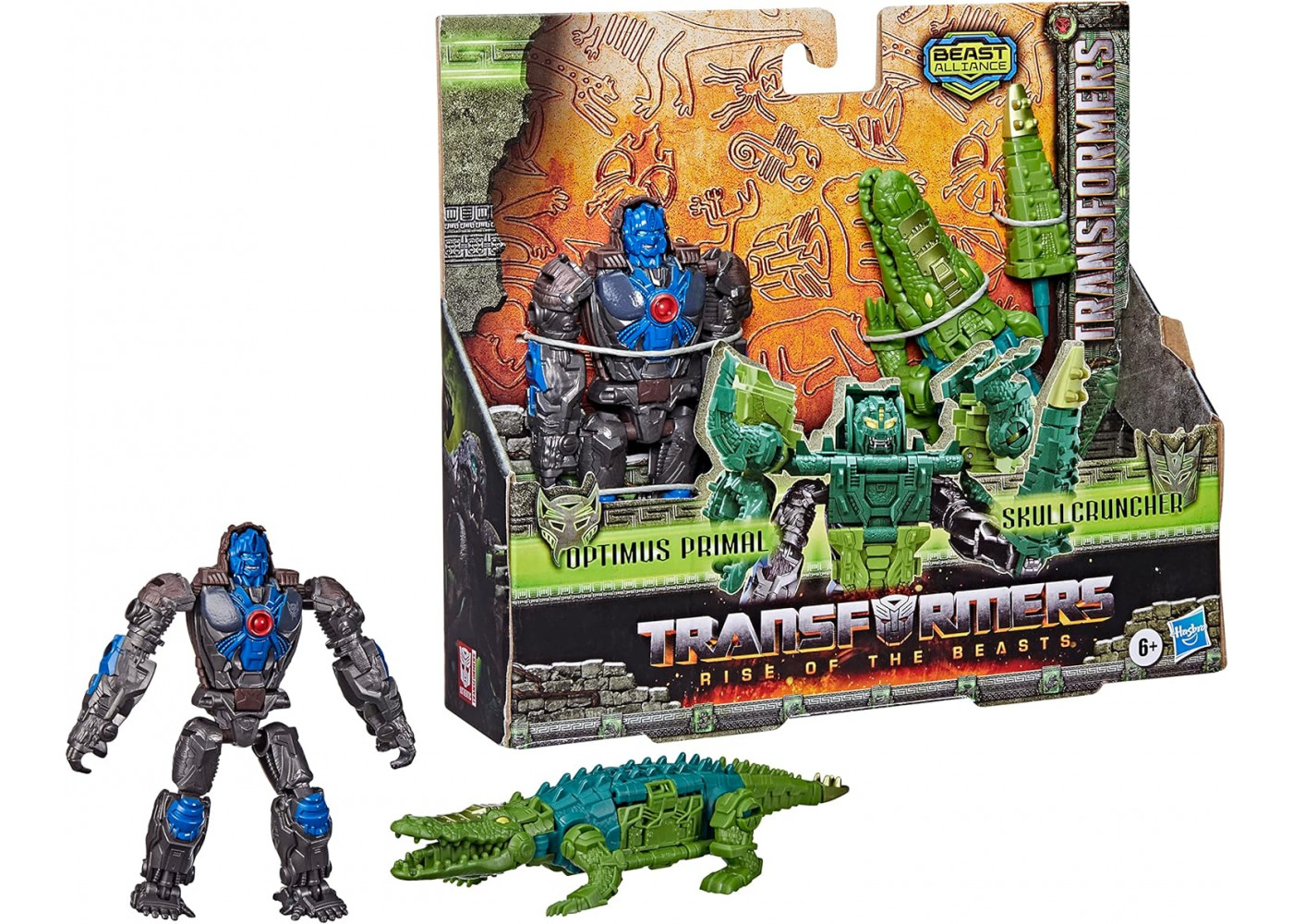 Трансформер Оптимус Праймал и Скаллкранчер Восхождение Звероботов Transformers Optimus Primal & Skullcruncher Hasbro F4619