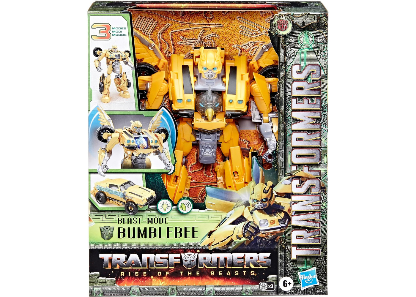 Трансформер Бамблби 25 см Огни и Звуки Transformers Rise of The Beasts Bumblebee Hasbro F4055