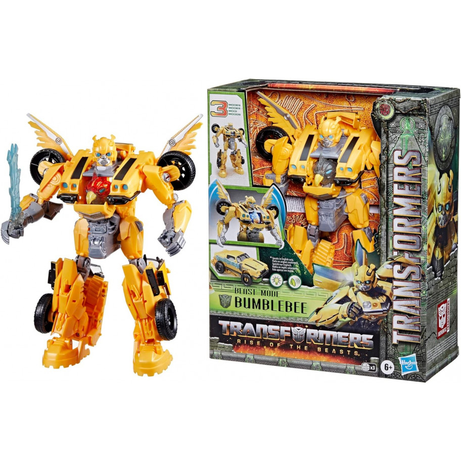 Трансформер Бамблби 25 см Огни и Звуки Transformers Rise of The Beasts Bumblebee Hasbro F4055