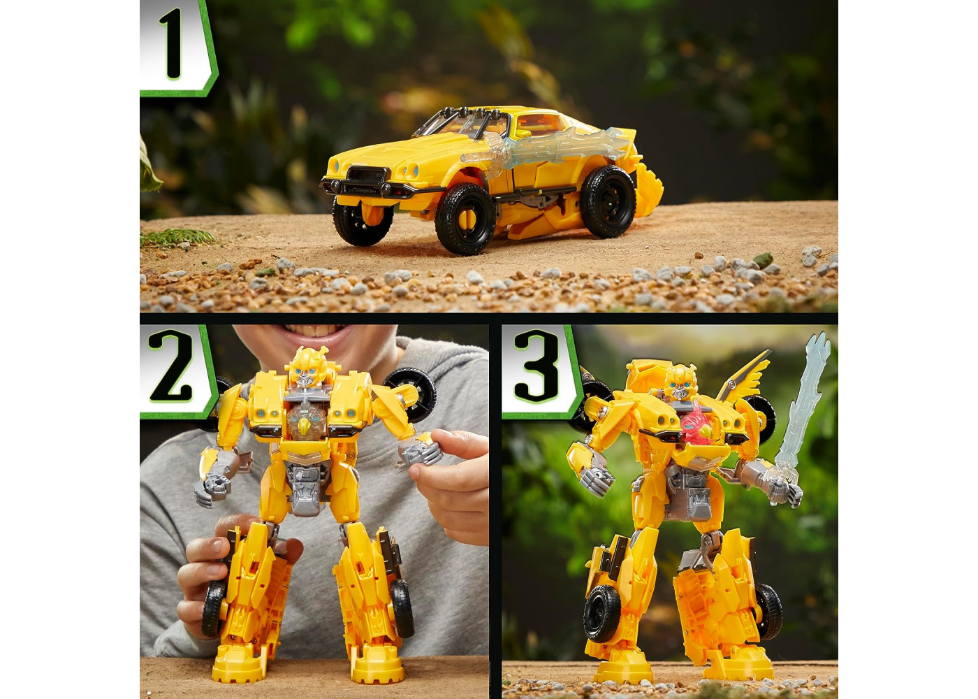 Трансформер Бамблби 25 см Огни и Звуки Transformers Rise of The Beasts Bumblebee Hasbro F4055