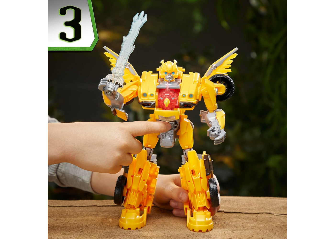 Трансформер Бамблби 25 см Огни и Звуки Transformers Rise of The Beasts Bumblebee Hasbro F4055