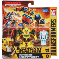 Трансформер Бамблби и Спайк Уитвики Transformers Buzzworthy Bumblebee Core Bumblebee & Spike Witwicky Hasb