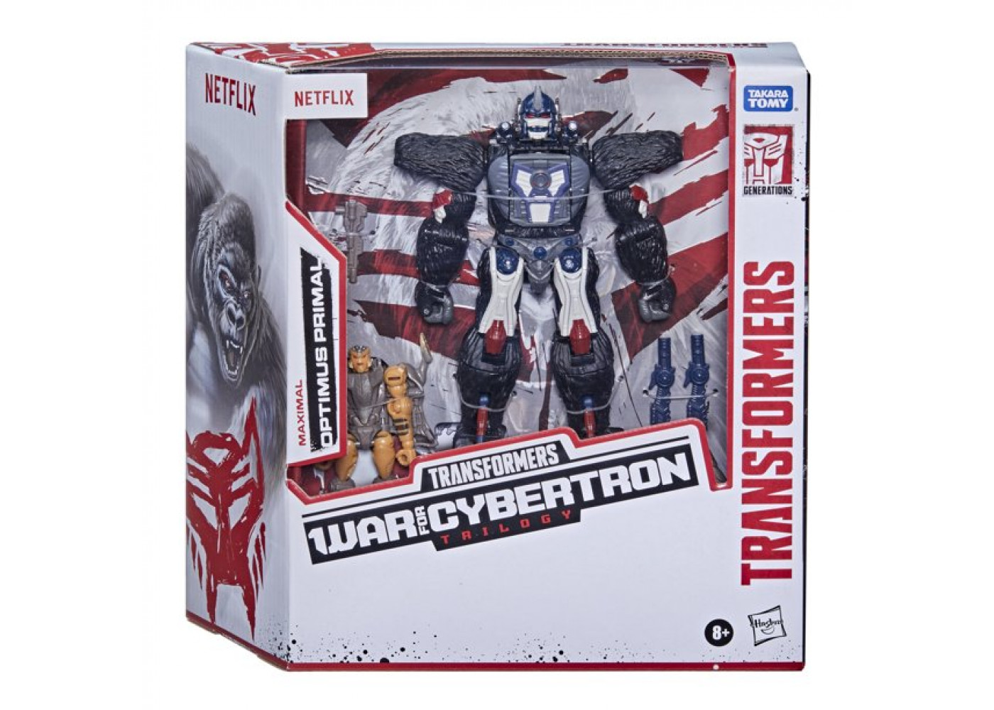 Трансформер Оптимус Праймал Конг и Крысолов Война за Кибертрон Transformers Optimus Primal and Rattrap Hasbro F0976