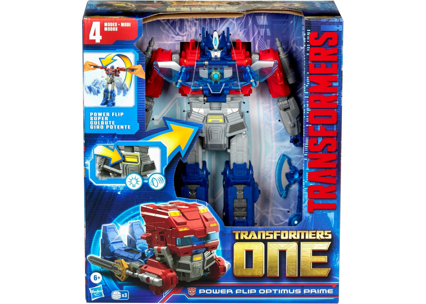 Трансформер Оптимус Прайм Переворот Потужності зі звуком та світлом Transformers Power Flip Optimus Prime Hasbro F9209