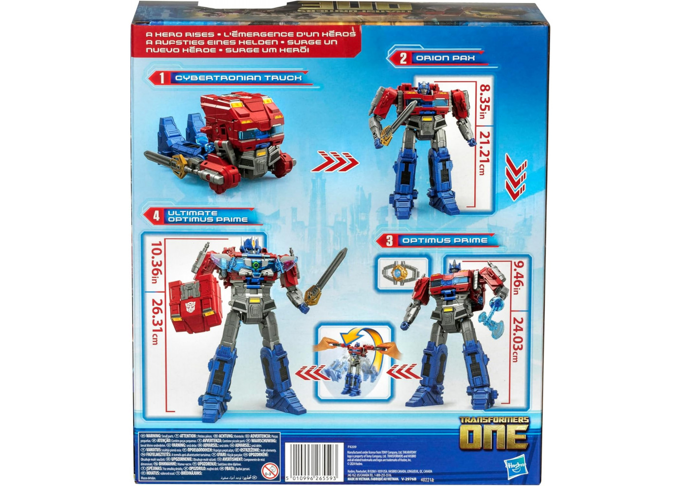 Трансформер Оптимус Прайм Переворот Потужності зі звуком та світлом Transformers Power Flip Optimus Prime Hasbro F9209