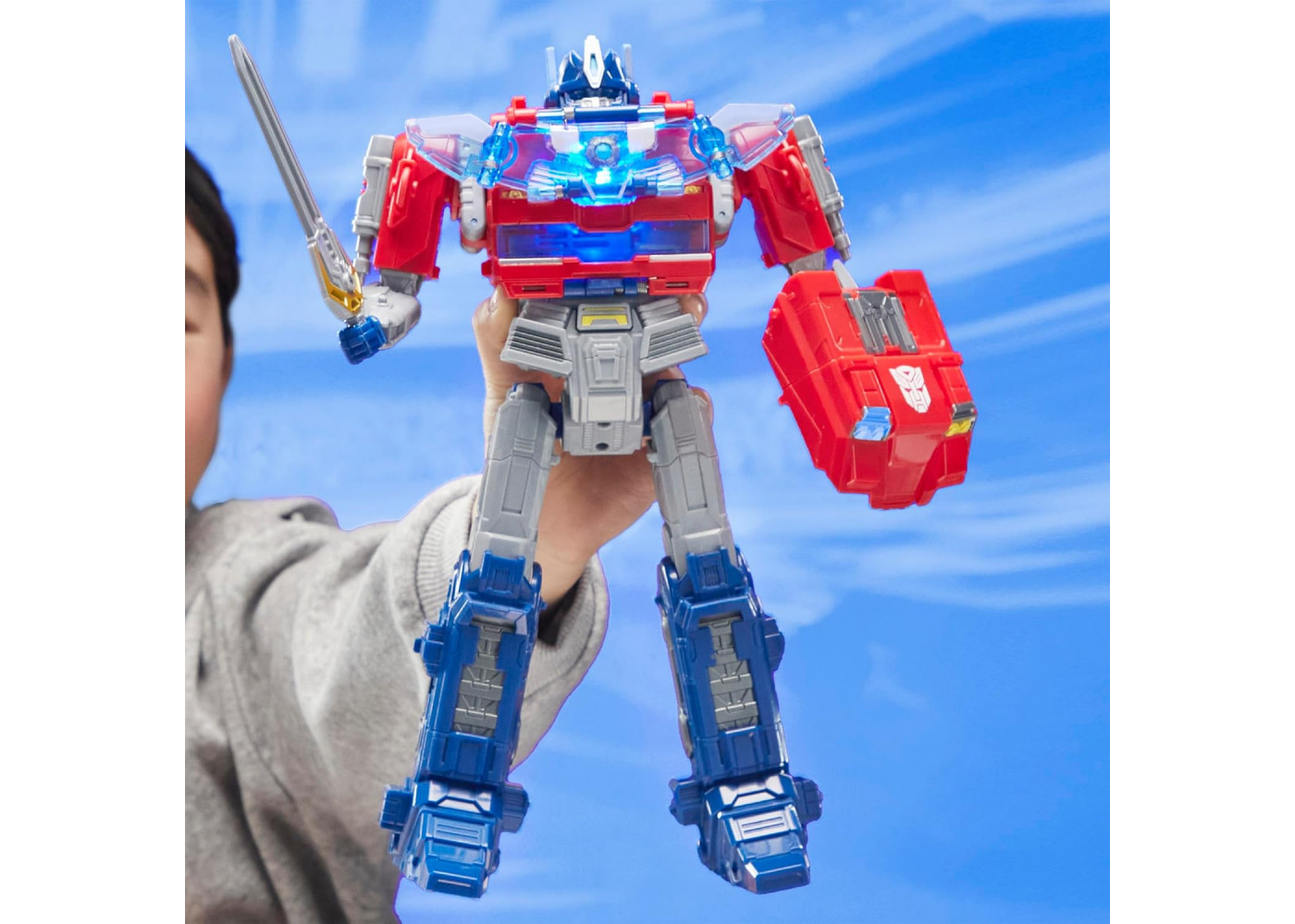 Трансформер Оптимус Прайм Переворот Потужності зі звуком та світлом Transformers Power Flip Optimus Prime Hasbro F9209