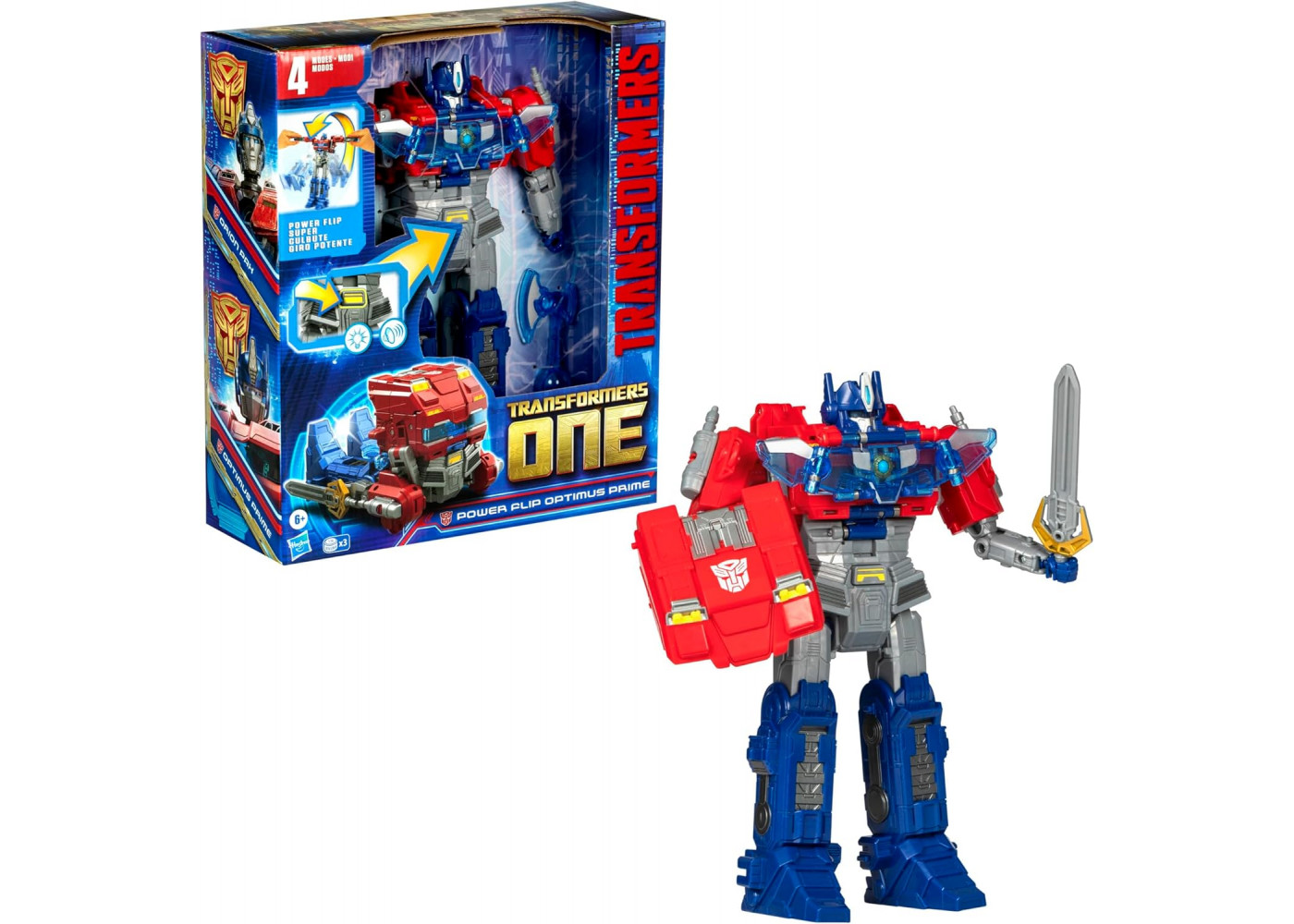 Трансформер Оптимус Прайм Переворот Потужності зі звуком та світлом Transformers Power Flip Optimus Prime Hasbro F9209