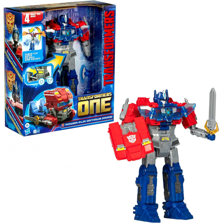 Трансформер Оптимус Прайм Переворот Потужності зі звуком та світлом Transformers Power Flip Optimus Prime Hasbro F9209