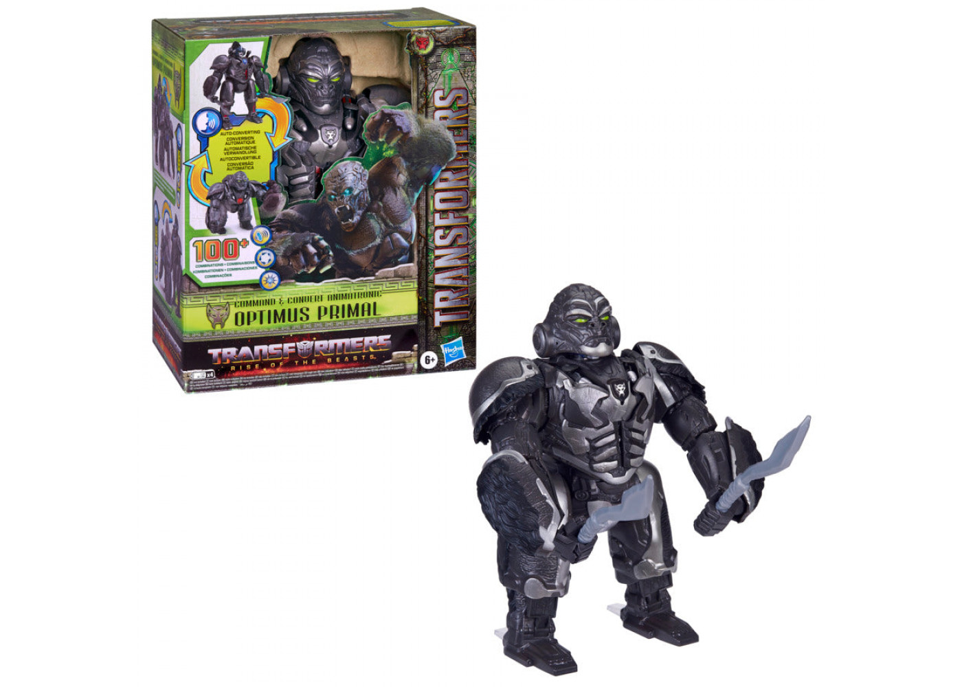 Трансформер Оптимус Прайм Інтерактивний 32 см 100+ команд Transformers Animatronic Optimus Primal Hasbro F3937