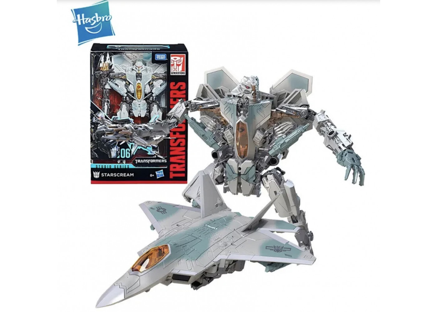 Трансформер Старскрим Самолет 18 см Transformers Studio Series 06 Voyager Starscream Movie 1 Hasbro BE0774