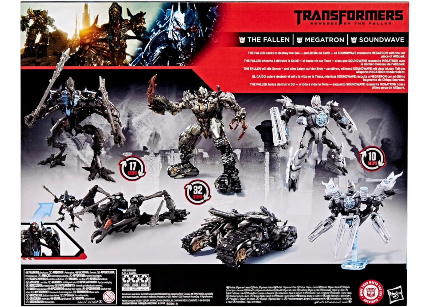 Набір Трансформерів 3 шт Помста Полеглих Transformers Studio Series Revenge of the Fallen Hasbro G1381