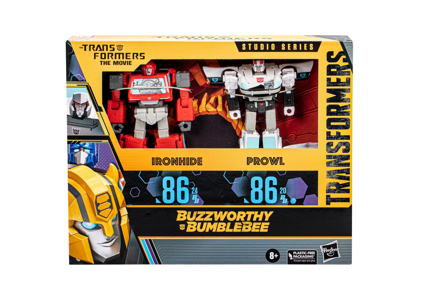Трансформеры (повреждена коробка) набор 2 шт Transformers Buzzworthy Bumblebee Studio Series 86 Ironhide and Prowl Hasbro F7129