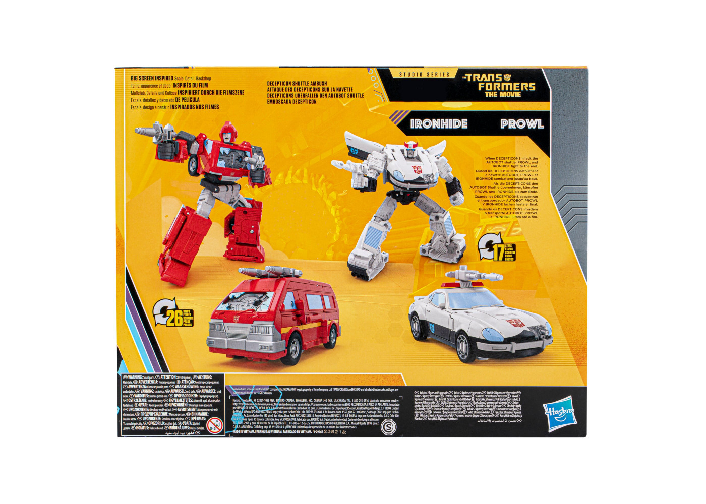 Трансформеры (повреждена коробка) набор 2 шт Transformers Buzzworthy Bumblebee Studio Series 86 Ironhide and Prowl Hasbro F7129