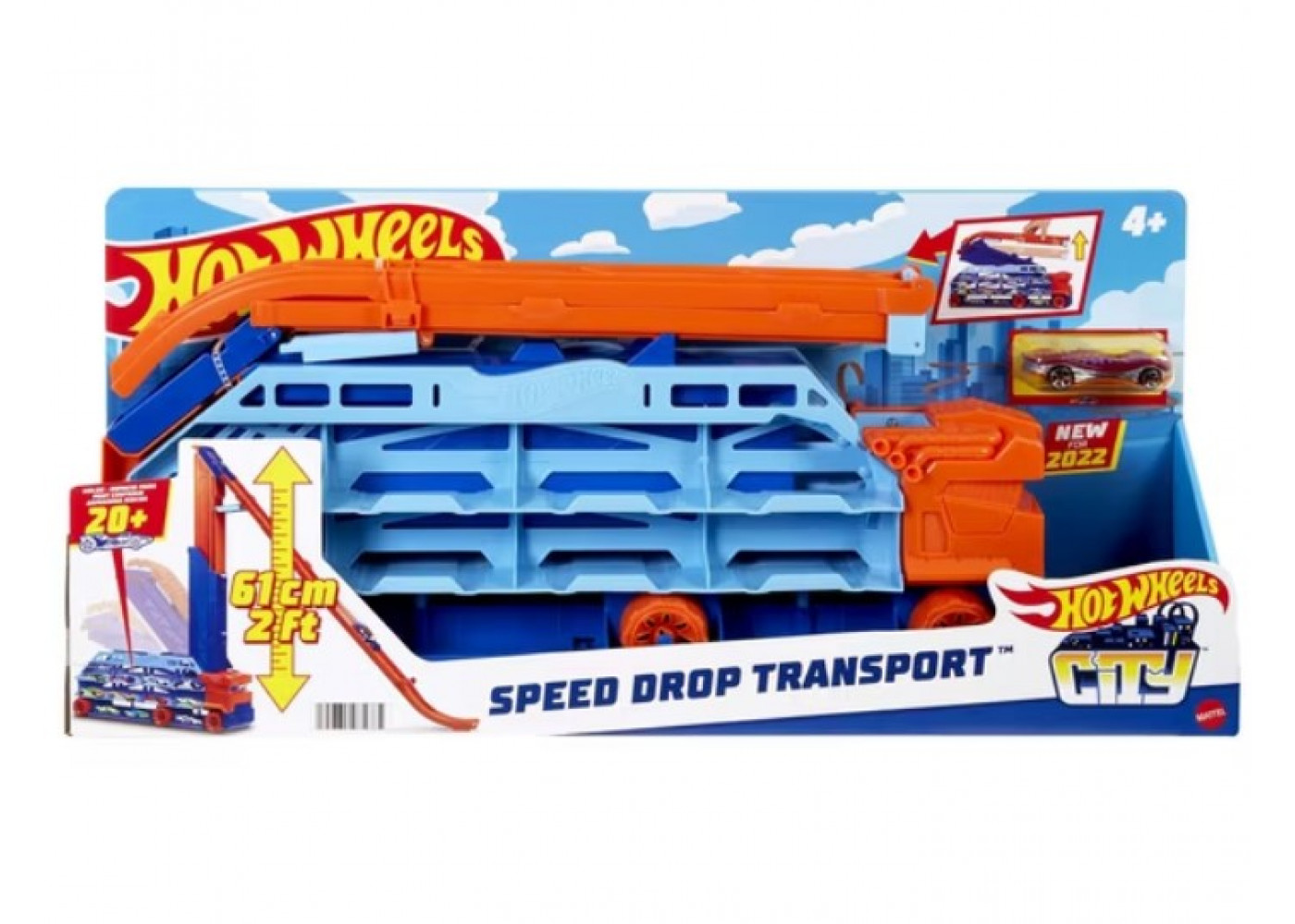 Трек Хот Вілс Автовоз Супер Спуск Hot Wheels Speed ​​Drop Transport Mattel HDY92