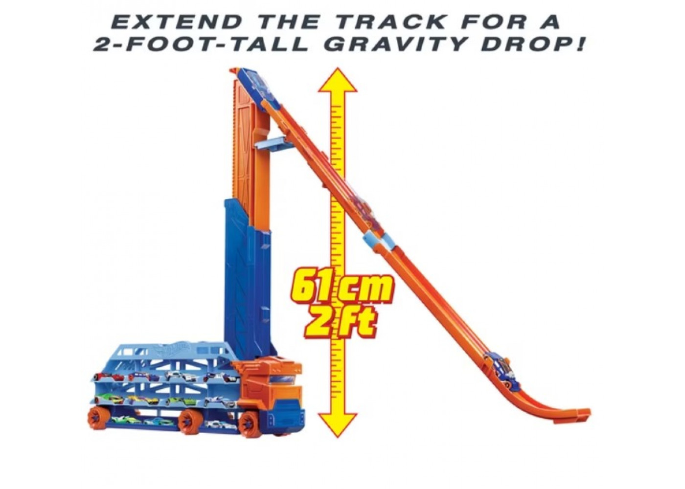 Трек Хот Вілс Автовоз Супер Спуск Hot Wheels Speed ​​Drop Transport Mattel HDY92