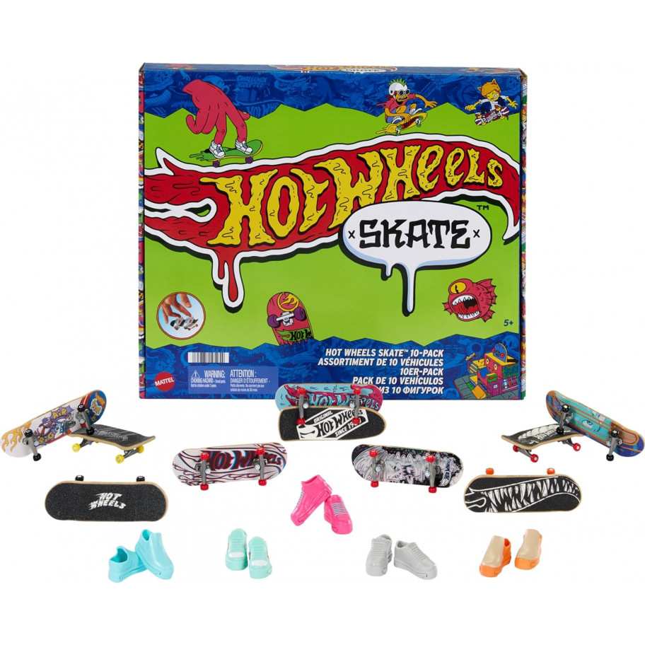 Набір Хот Вілс Скейт 10 шт Hot Wheels Skate 10-Pack Mattel HTP59