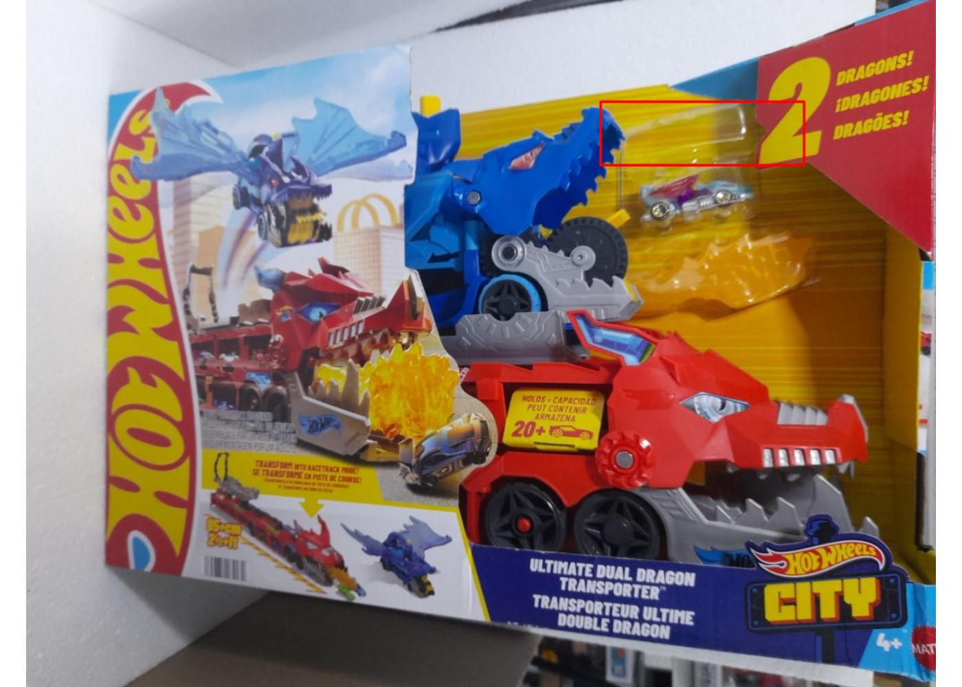 Транспортер Хот Вілс Сіті 2 Дракони (Уцінка) Hot Wheels Ultimate Dual Dragon Transporter Mattel BJBM72