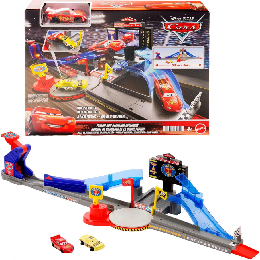 Трек Дісней Тачки Гоночна Траса Кубок Поршня Disney Pixar Cars Piston Cup Stunting Speedway Mattel JHL42