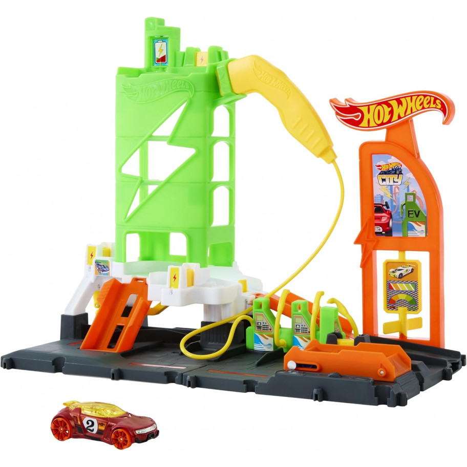 Трек Хот Вілс Супер Заправна Станція Hot Wheels City Super Recharge Fuel Station Mattel HTN79