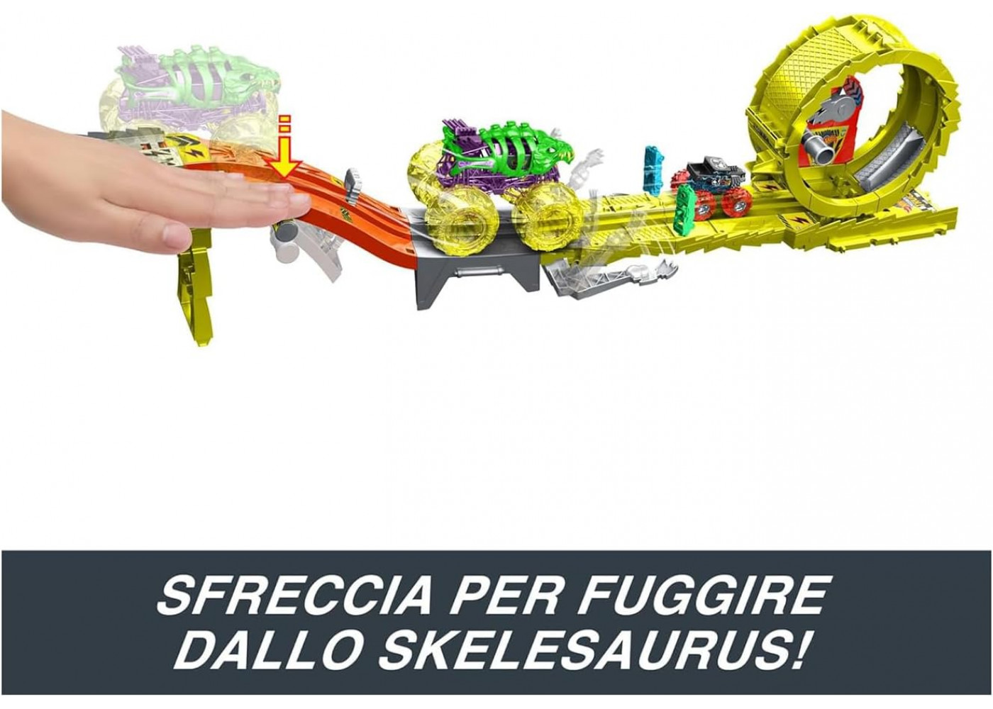 Трек Хот Вілс Монстр Трак Заряджай і Переслідуй Hot Wheels Monster Trucks Power Smashers Mattel HYT07