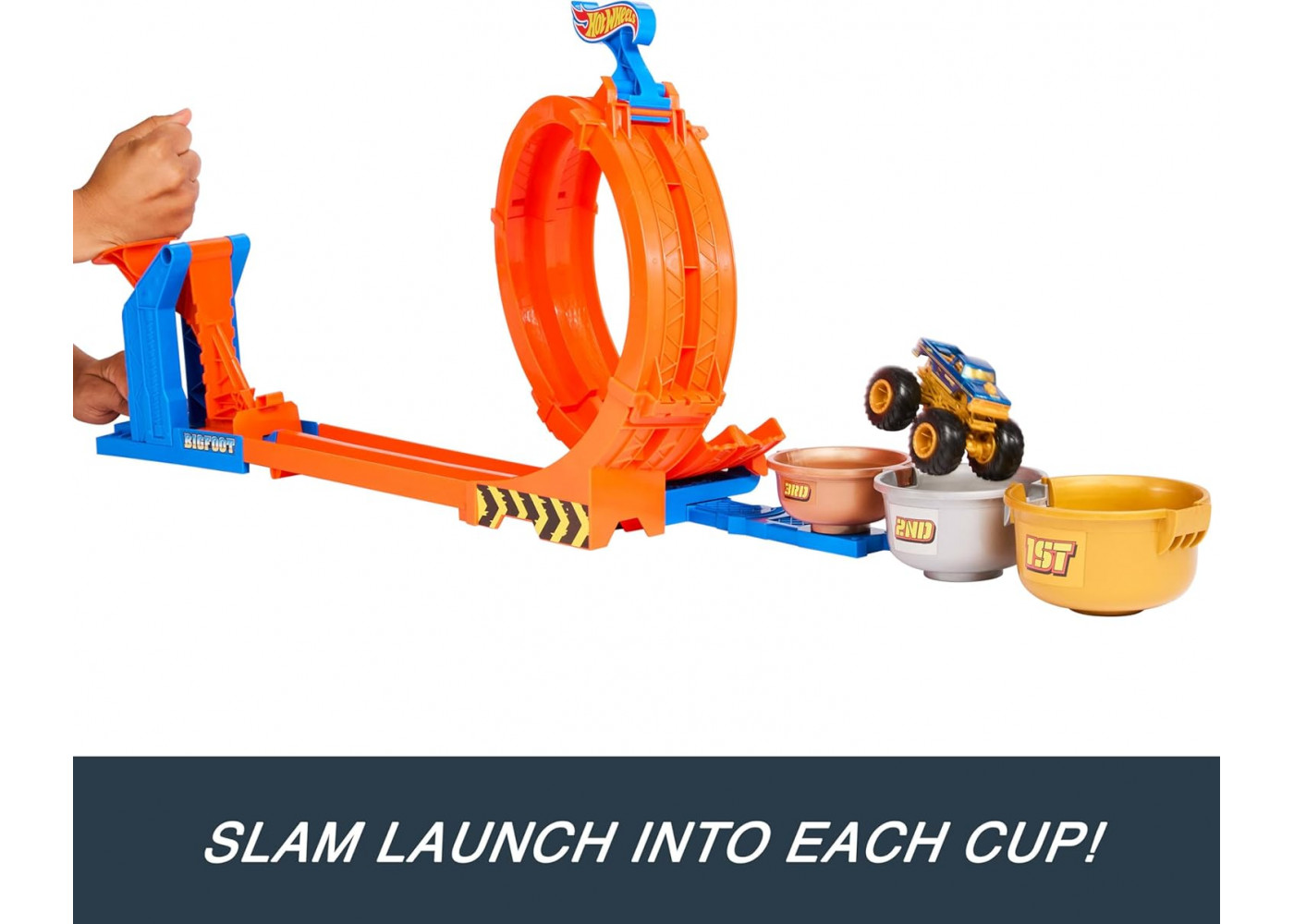 Трек Хот Вилс Монстер Трак Петля и переворот Hot Wheels Monster Trucks Bigfoot Loop-and-Flip Mattel JBX64
