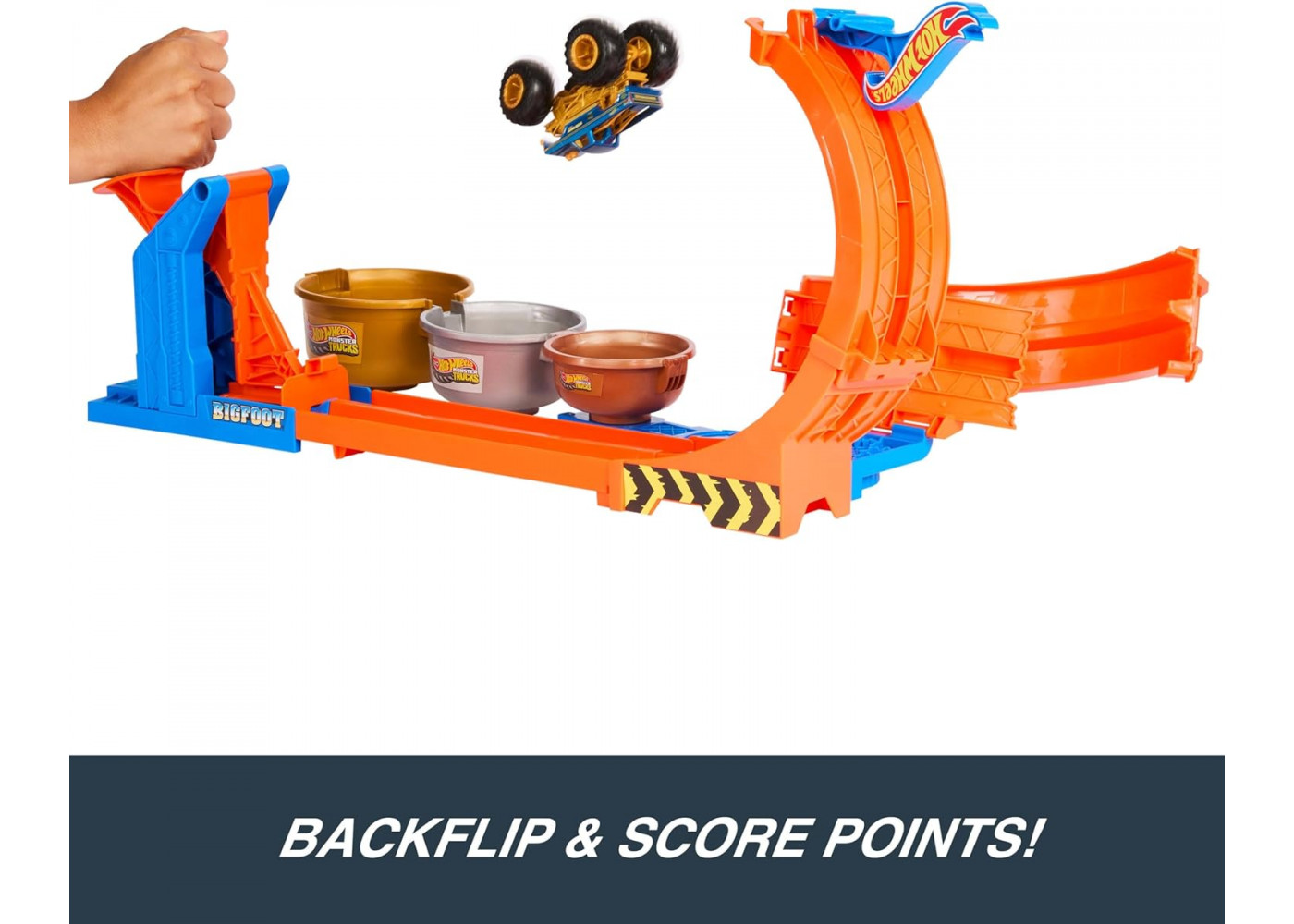 Трек Хот Вилс Монстер Трак Петля и переворот Hot Wheels Monster Trucks Bigfoot Loop-and-Flip Mattel JBX64