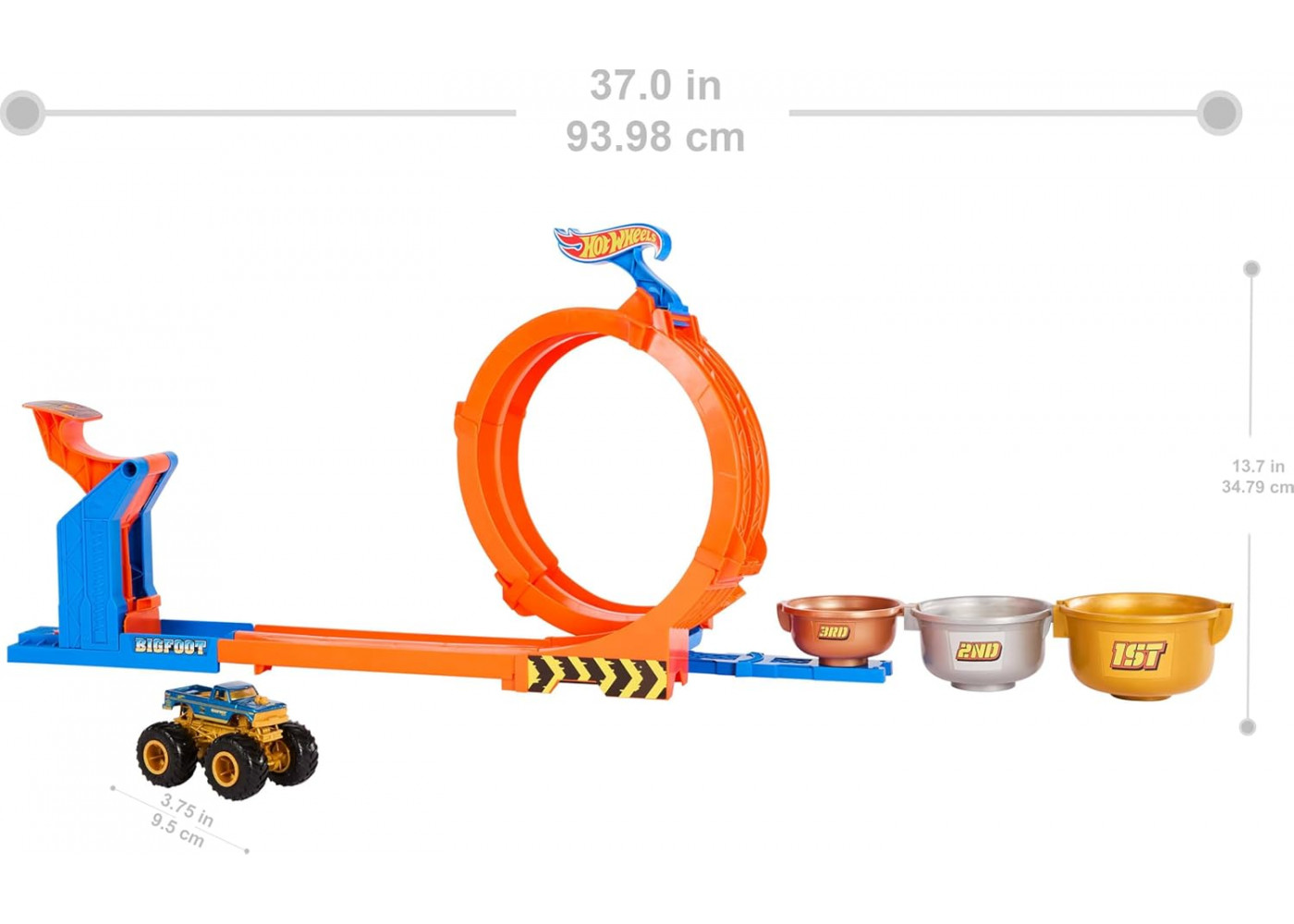 Трек Хот Вилс Монстер Трак Петля и переворот Hot Wheels Monster Trucks Bigfoot Loop-and-Flip Mattel JBX64