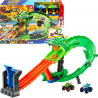 Трек Хот Вилс Монстер Траки Драконы Против Динозавров Hot Wheels Dragon Destruction Mattel JGB06