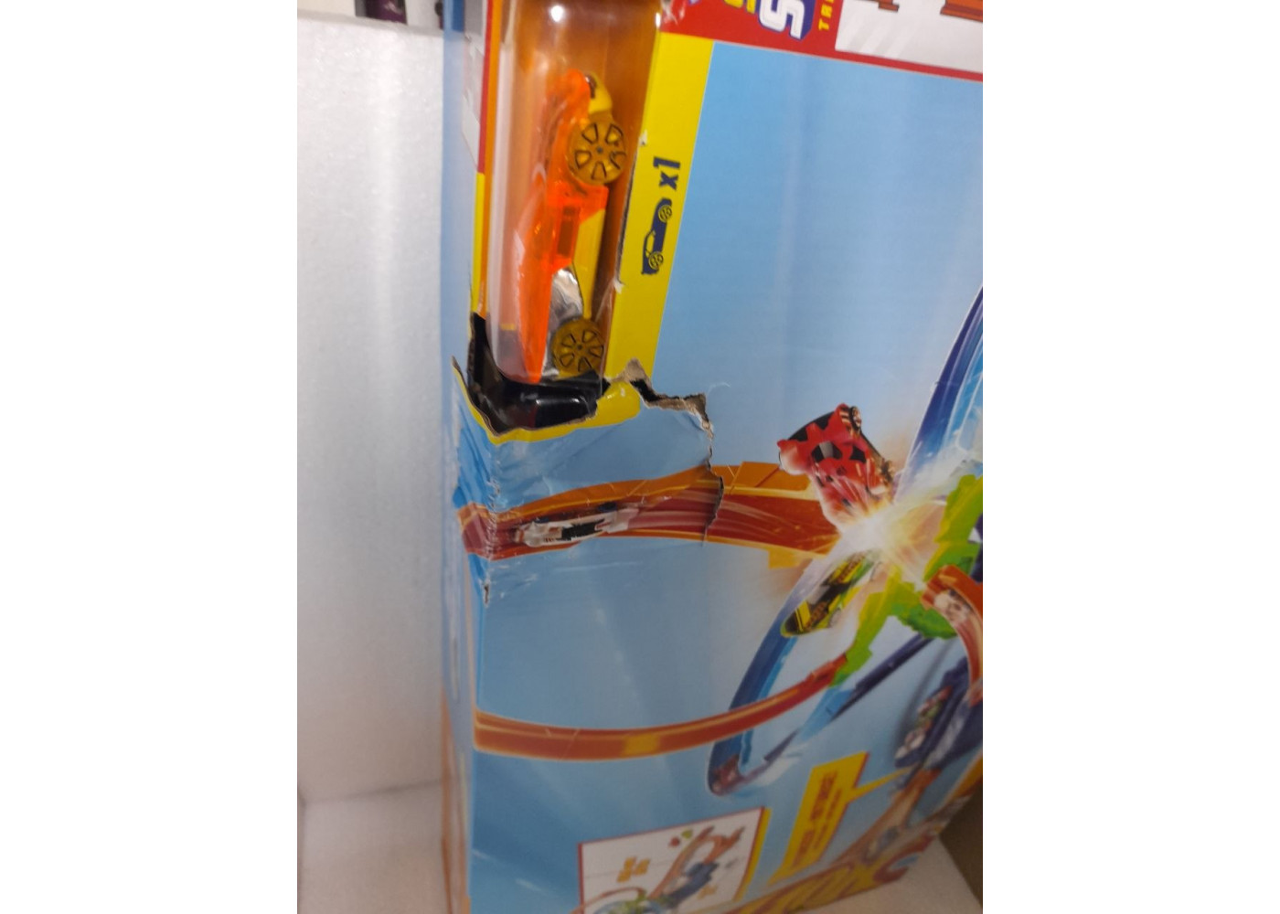 Трек Хот Вілс Моторизований (Уцінка) Повітряне Зіткнення Hot Wheels Mid Air Multi Crash Mattel BJFD12