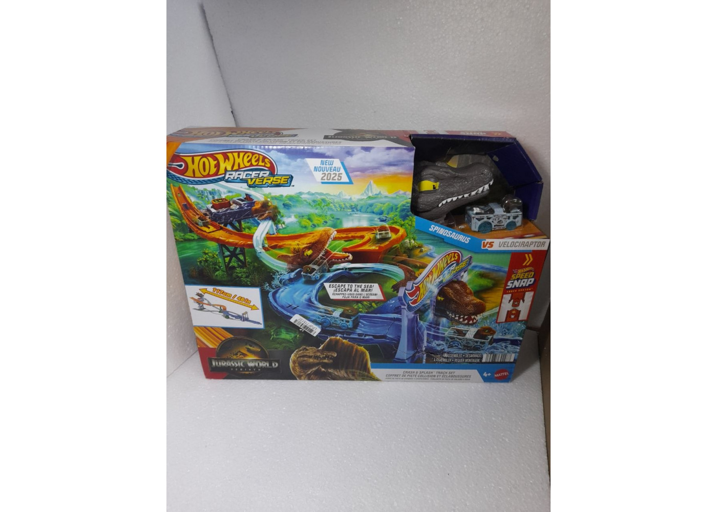 Трек Хот Вілс Світ Юрського Періоду (Уцінка) Спінозавр Hot Wheels Jurassic World Spinosaurus Mattel JFP32