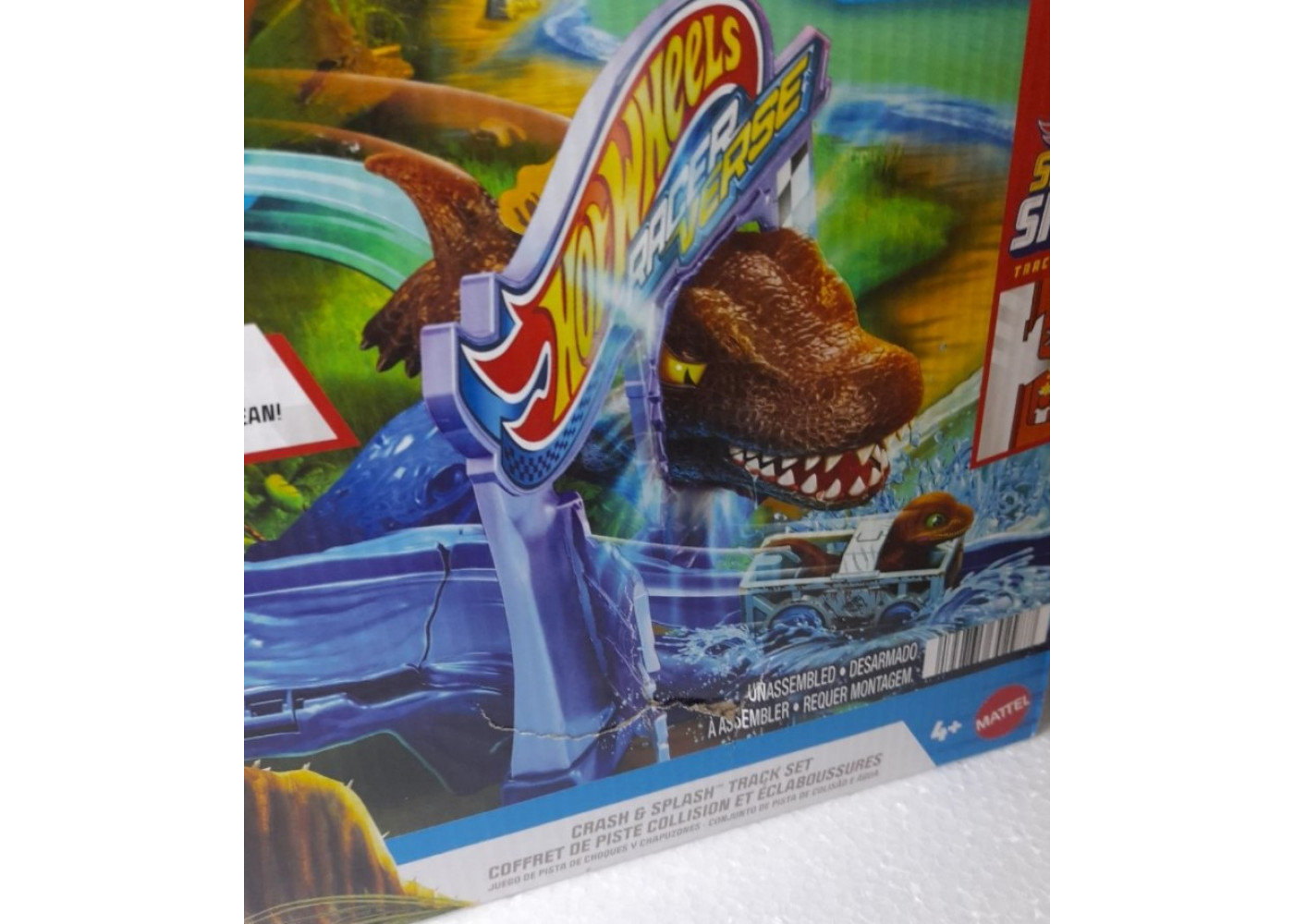 Трек Хот Вілс Світ Юрського Періоду (Уцінка) Спінозавр Hot Wheels Jurassic World Spinosaurus Mattel JFP32