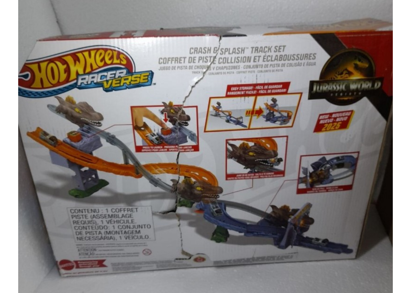 Трек Хот Вілс Світ Юрського Періоду (Уцінка) Спінозавр Hot Wheels Jurassic World Spinosaurus Mattel JFP32