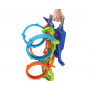 Трек Хот Вілс Божевільні Віражі та Петлі Hot Wheels Track with 4 Loops Crash Zone Booster Mattel HXT06-02