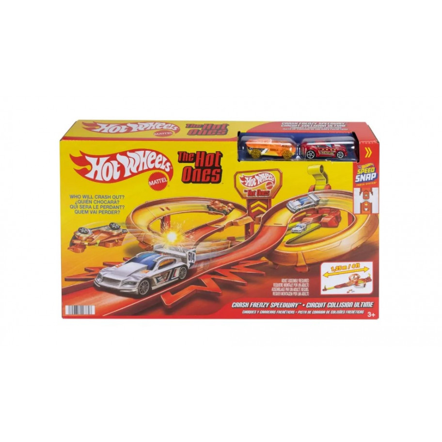 Трек Хот Вілс Божевілля на Автостраді та 2 Машинки 1:64 Hot Wheels Action Hot Ones Freeway Frenzy Mattel JFD11