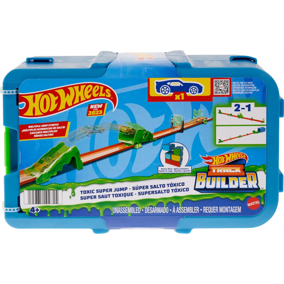 Трек Хот Вилс Токсичный Супер Прыжок Hot Wheels Track Builder Toxic Super Jump Mattel HKX47