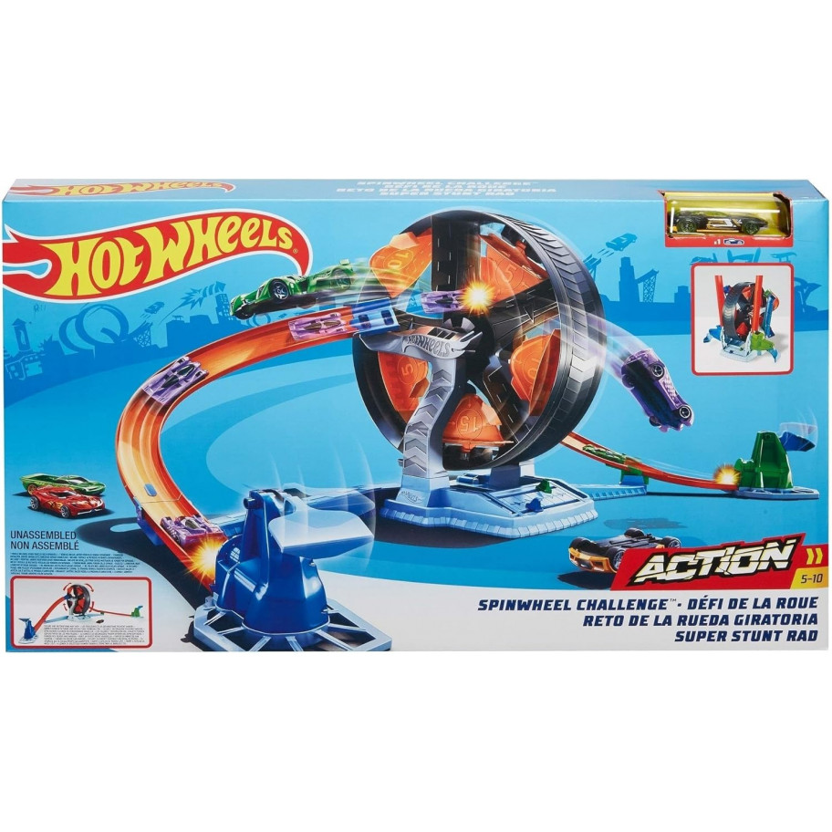 Трек Хот Вілс Вертиколесо Спінвіл Челендж Hot Wheels Action Spinwheel Challenge Mattel GJM77