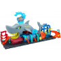 Трек Хот Вилс (Уценка) Измени Цвет Акула Hot Wheels City Color Changing Ultra Shark Car Wash Mattel BHTN82