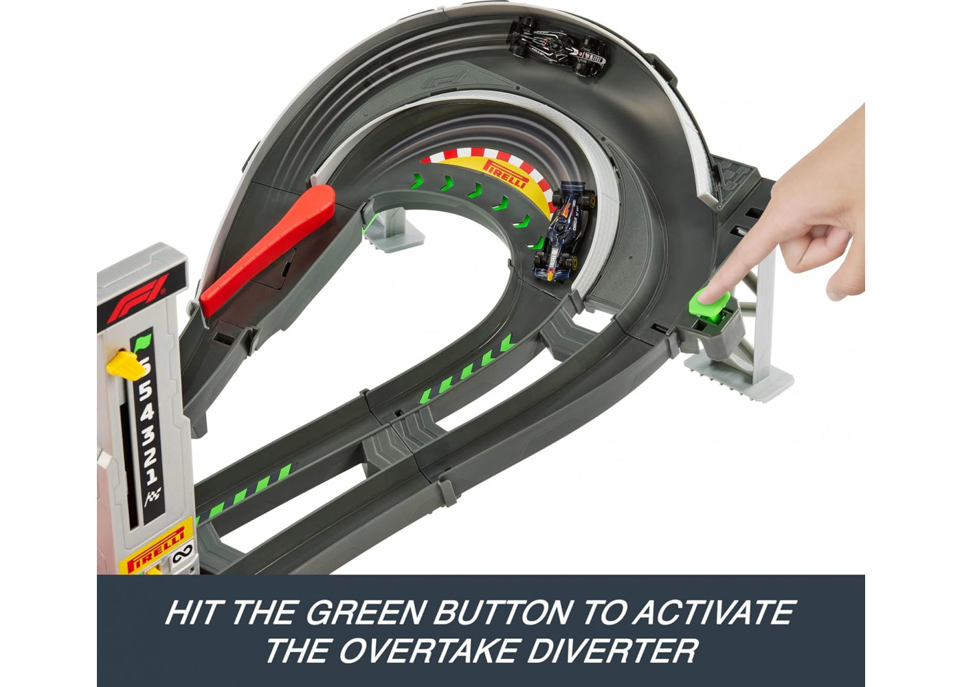 Трек Хот Вілс Формула 1 та 3 машинки Hot Wheels Formula 1 Grand Prix Circuit Track Mattel JDY16